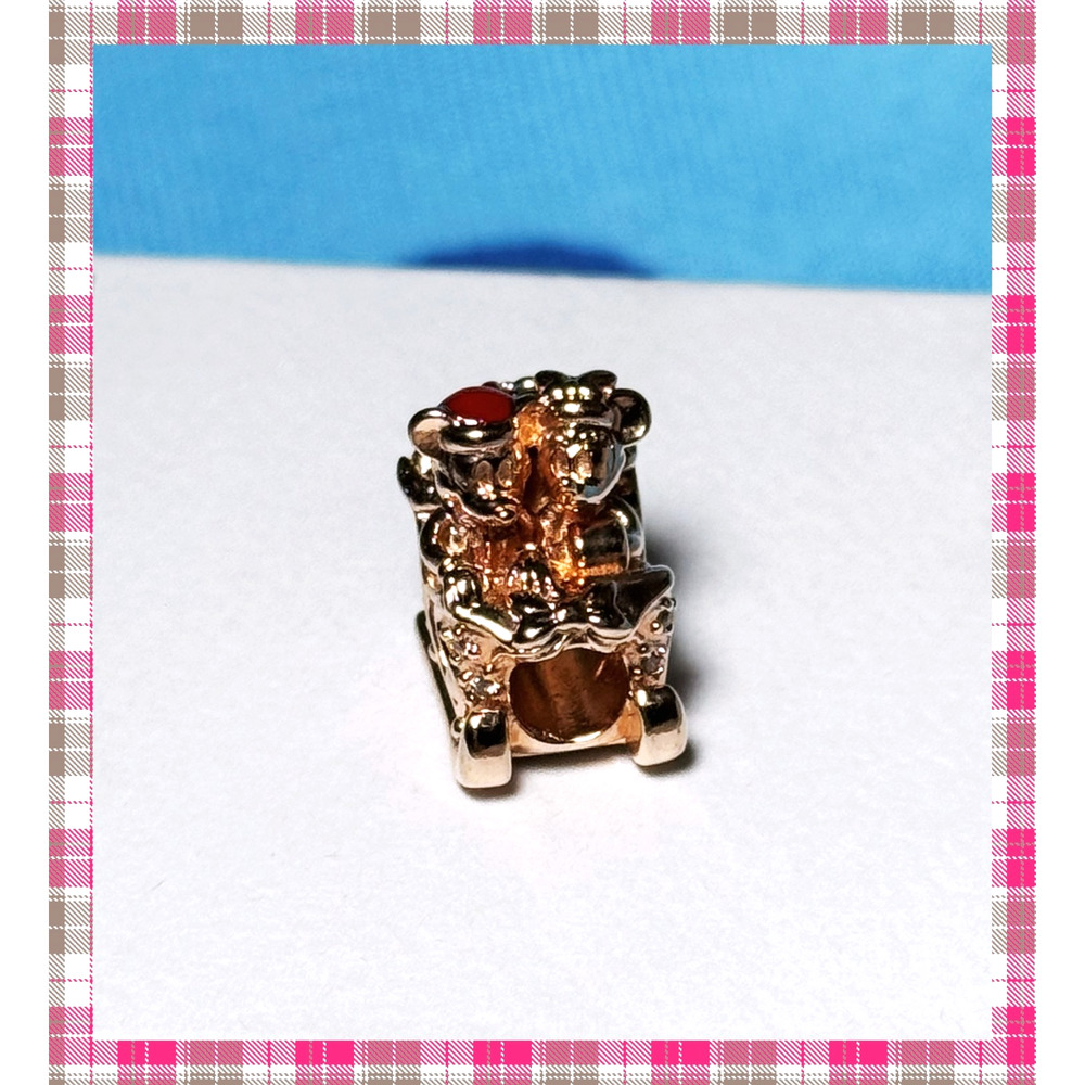 Pandora Rose Disney Mickey & Minnie Mouse Christmas Santa Sleigh Charm ALE MET